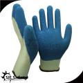 SRSAFETY 10 gauge 5yarn bleu coton liner bleu latex gants malaisie